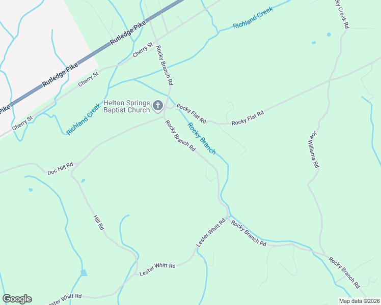 map of restaurants, bars, coffee shops, grocery stores, and more near 660 Rocky Branch Road in Rutledge