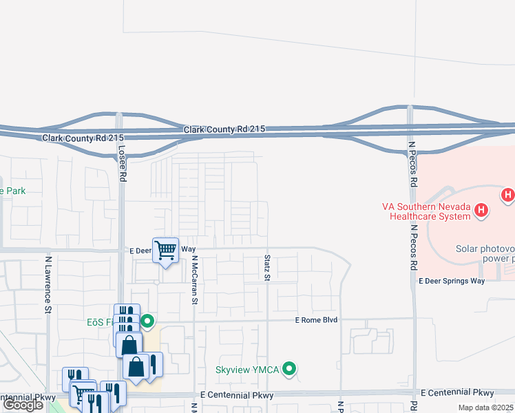 map of restaurants, bars, coffee shops, grocery stores, and more near 9172 Orange Horizon Street in North Las Vegas