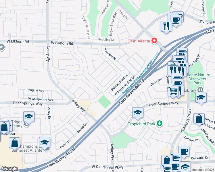 map of restaurants, bars, coffee shops, grocery stores, and more near 3713 Alcantara Lane in North Las Vegas