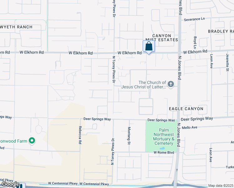 map of restaurants, bars, coffee shops, grocery stores, and more near 6951 Moaning Cavern Street in Las Vegas