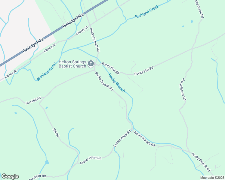 map of restaurants, bars, coffee shops, grocery stores, and more near 660 Rocky Branch Road in Rutledge