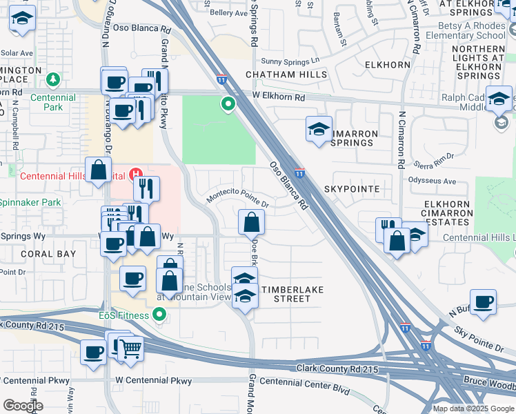 map of restaurants, bars, coffee shops, grocery stores, and more near 6865 Torrelavega Street in Las Vegas