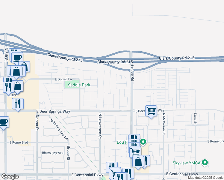 map of restaurants, bars, coffee shops, grocery stores, and more near 6922 Stone Cactus Street in North Las Vegas
