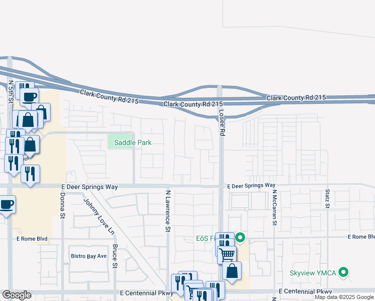 map of restaurants, bars, coffee shops, grocery stores, and more near 6922 Stone Cactus Street in North Las Vegas