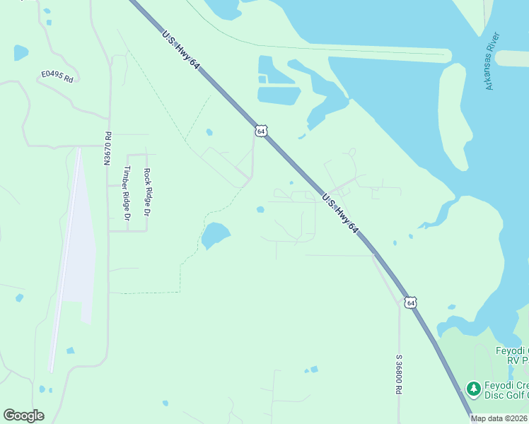 map of restaurants, bars, coffee shops, grocery stores, and more near 367545 East 5020 Road in Cleveland