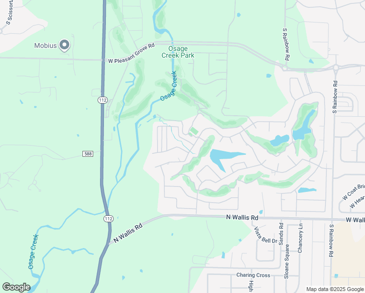 map of restaurants, bars, coffee shops, grocery stores, and more near 7004 West Brookview Road in Rogers