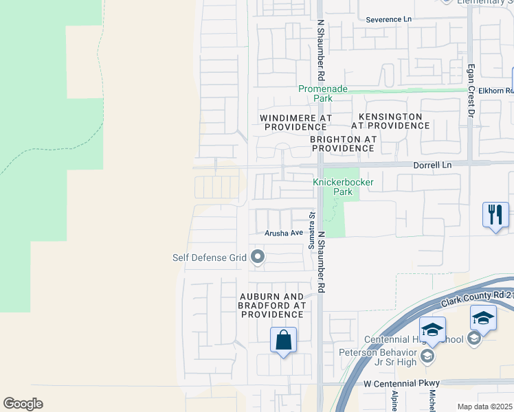 map of restaurants, bars, coffee shops, grocery stores, and more near 10858 La Florentina Avenue in Las Vegas