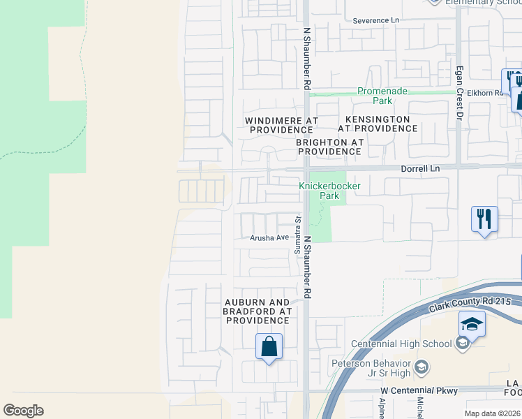 map of restaurants, bars, coffee shops, grocery stores, and more near 10825 Red Badge Avenue in Las Vegas