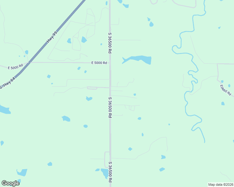 map of restaurants, bars, coffee shops, grocery stores, and more near 50250 South 36500 Road in Cleveland