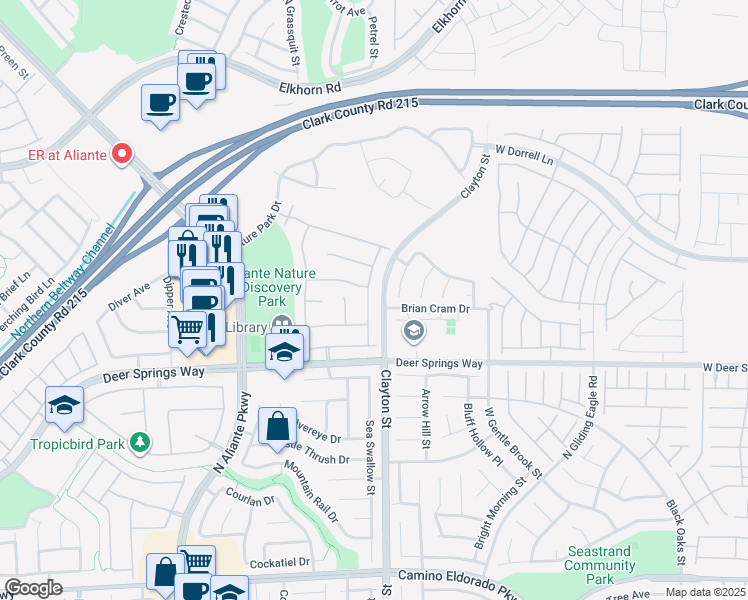 map of restaurants, bars, coffee shops, grocery stores, and more near 6908 Forest Gate Street in North Las Vegas