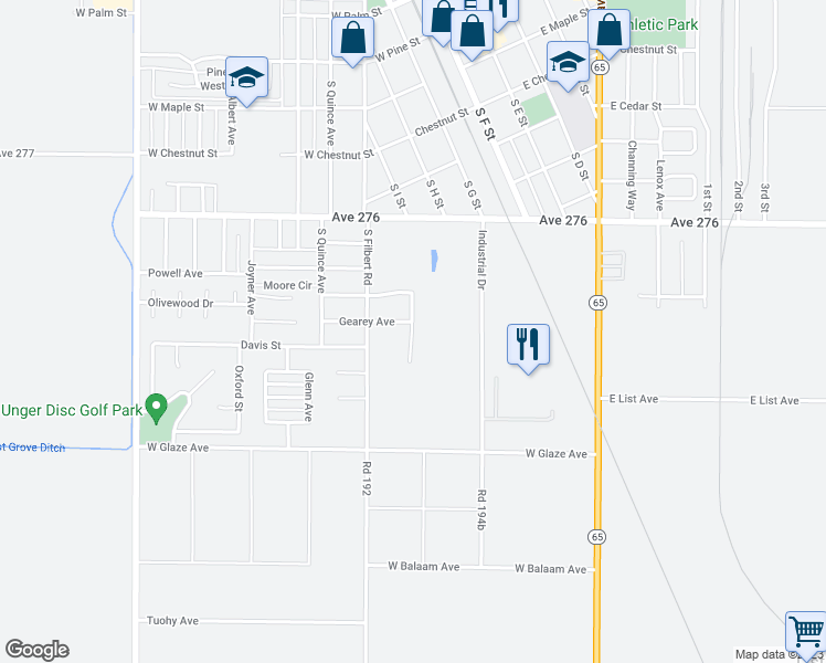 map of restaurants, bars, coffee shops, grocery stores, and more near 671 Blossom Street in Exeter