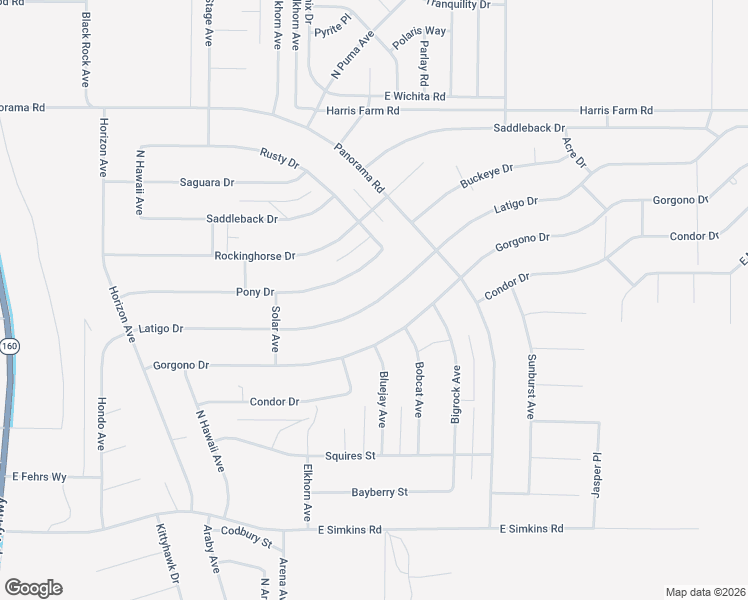 map of restaurants, bars, coffee shops, grocery stores, and more near 1700 Latigo Drive in Pahrump