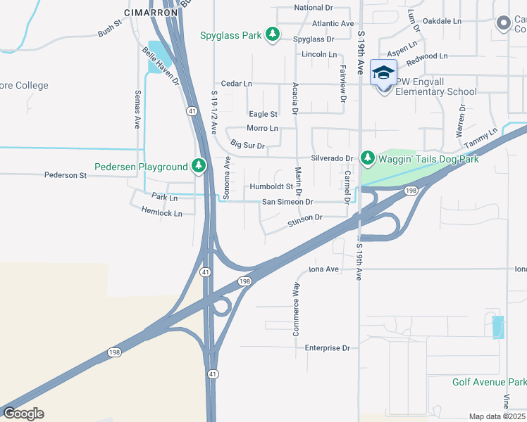 map of restaurants, bars, coffee shops, grocery stores, and more near 744 Bodega Avenue in Lemoore