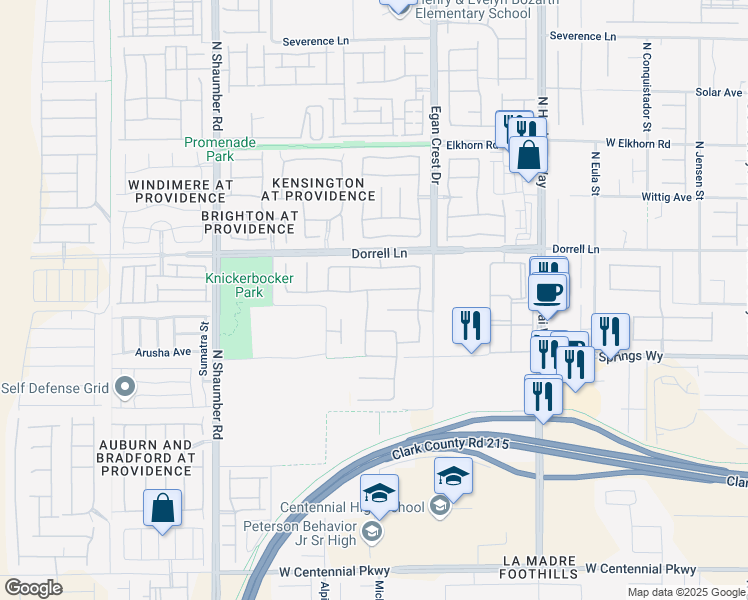 map of restaurants, bars, coffee shops, grocery stores, and more near 6914 Willowcroft Street in Las Vegas