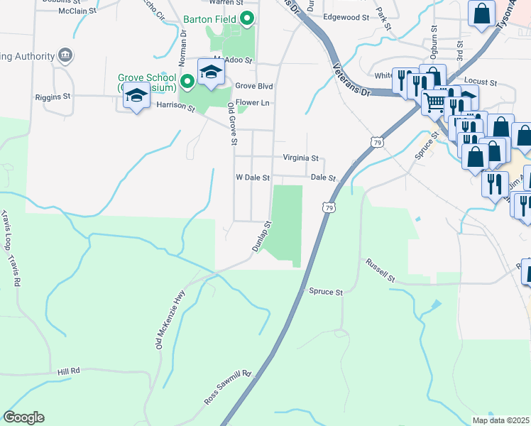 map of restaurants, bars, coffee shops, grocery stores, and more near 1224 Dunlap Street in Paris