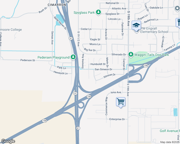 map of restaurants, bars, coffee shops, grocery stores, and more near 744 Bodega Avenue in Lemoore