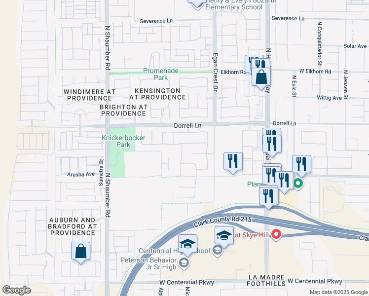 map of restaurants, bars, coffee shops, grocery stores, and more near 6914 Willowcroft Street in Las Vegas