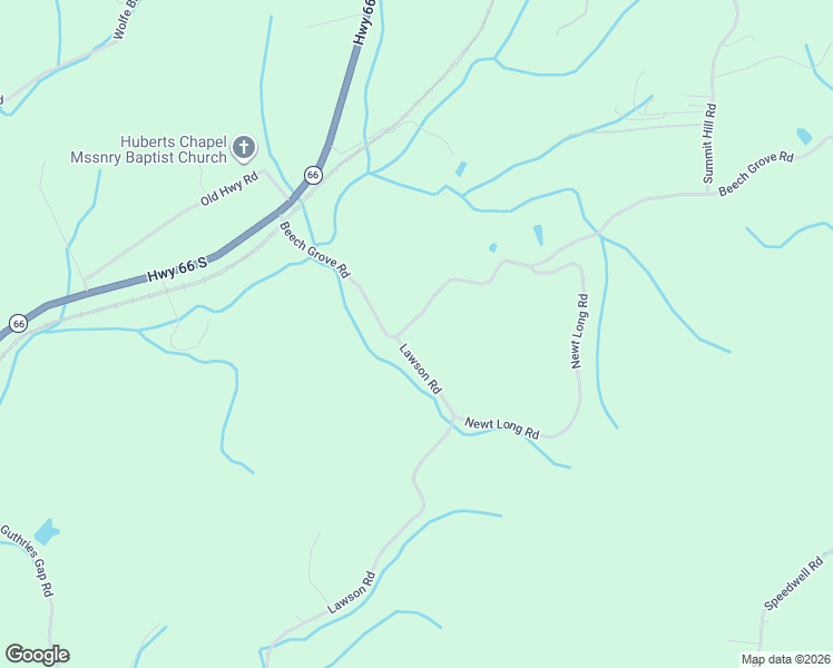 map of restaurants, bars, coffee shops, grocery stores, and more near 206 Beech Grove Road in Bulls Gap