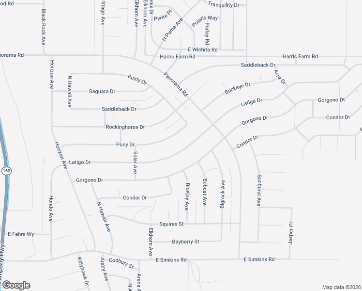 map of restaurants, bars, coffee shops, grocery stores, and more near 1700 Latigo Drive in Pahrump