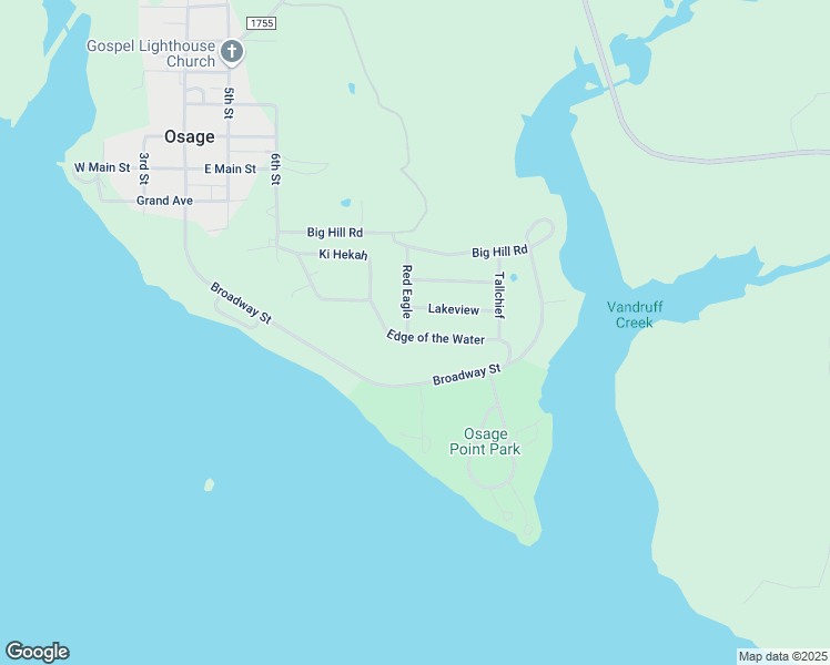 map of restaurants, bars, coffee shops, grocery stores, and more near 294 Edge of the Water in Osage