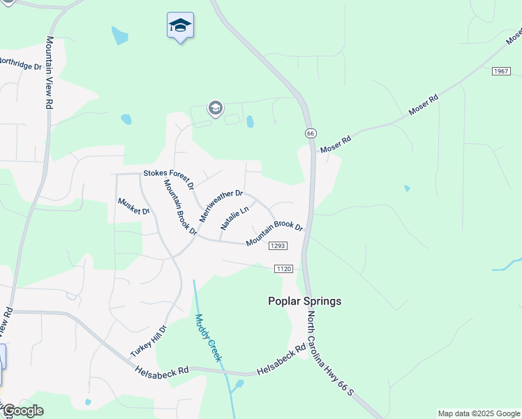 map of restaurants, bars, coffee shops, grocery stores, and more near 201 Merriweather Drive in King