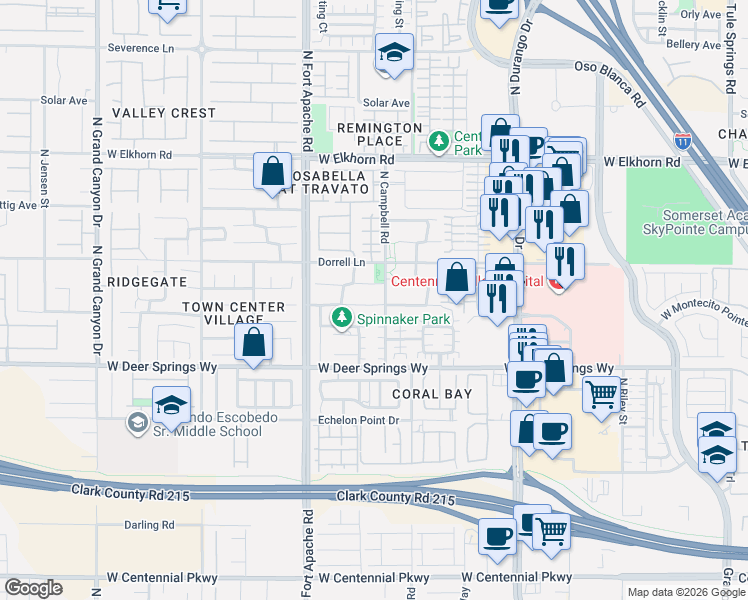 map of restaurants, bars, coffee shops, grocery stores, and more near 9113 Umberland Avenue in Las Vegas