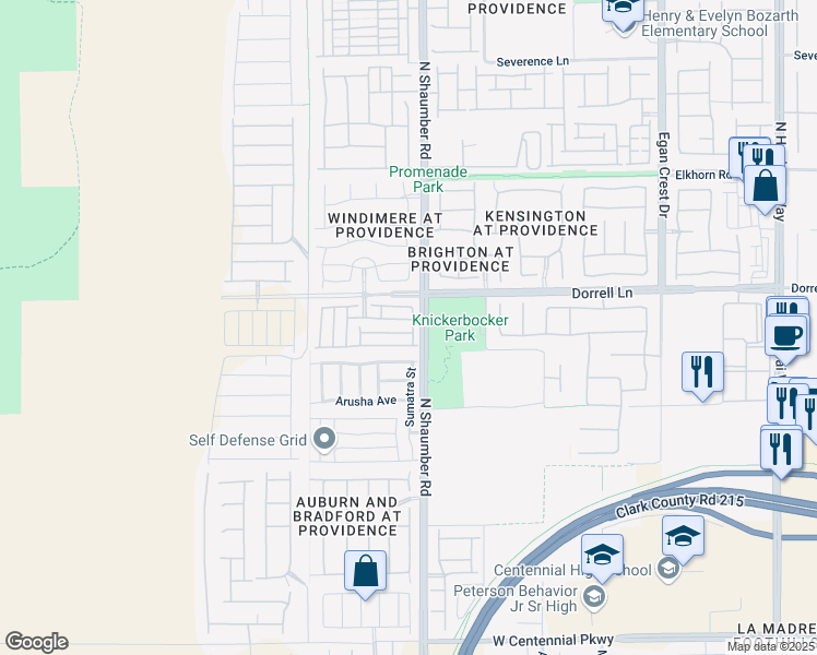 map of restaurants, bars, coffee shops, grocery stores, and more near 10718 Fenway Park Avenue in Las Vegas