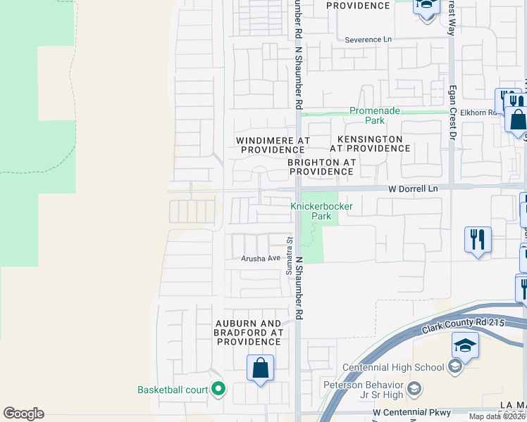 map of restaurants, bars, coffee shops, grocery stores, and more near 10758 Fenway Park Avenue in Las Vegas