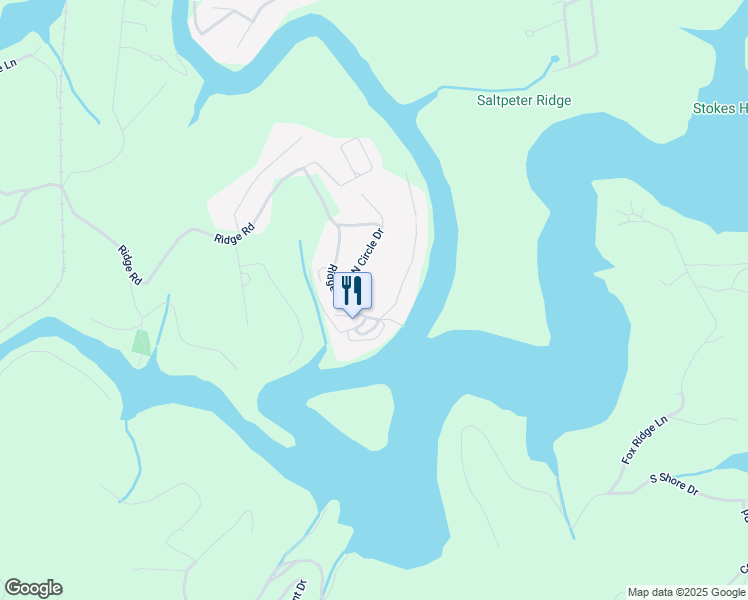 map of restaurants, bars, coffee shops, grocery stores, and more near 1835 Ridge Road in Caryville
