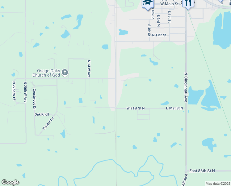 map of restaurants, bars, coffee shops, grocery stores, and more near 9116 North Osage Drive in Sperry