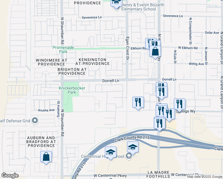 map of restaurants, bars, coffee shops, grocery stores, and more near 10326 Glacier Mist Avenue in Las Vegas