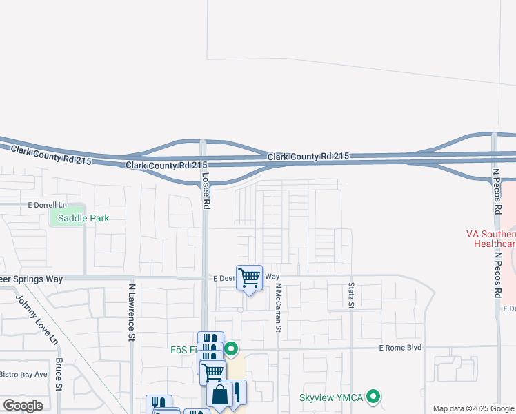 map of restaurants, bars, coffee shops, grocery stores, and more near 6956 Crimson Shadow Street in North Las Vegas