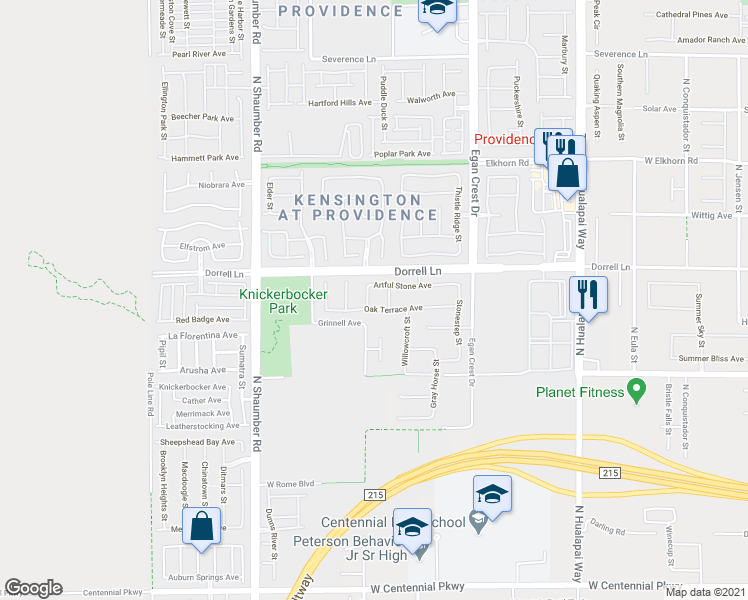 map of restaurants, bars, coffee shops, grocery stores, and more near 6928 Benson Ferry Street in Las Vegas