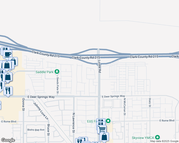 map of restaurants, bars, coffee shops, grocery stores, and more near 6999 Guitarra Court in North Las Vegas