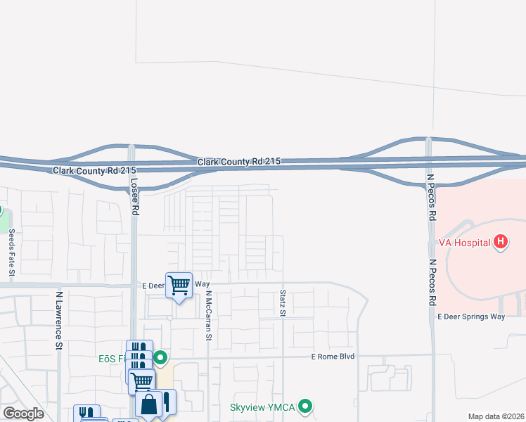 map of restaurants, bars, coffee shops, grocery stores, and more near 2874 Cinnamon Toast Court in North Las Vegas