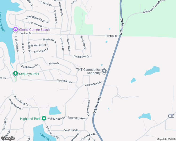 map of restaurants, bars, coffee shops, grocery stores, and more near Hupa Drive in Highland