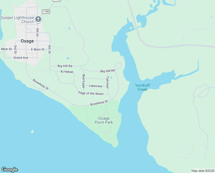 map of restaurants, bars, coffee shops, grocery stores, and more near Tallchief in Osage