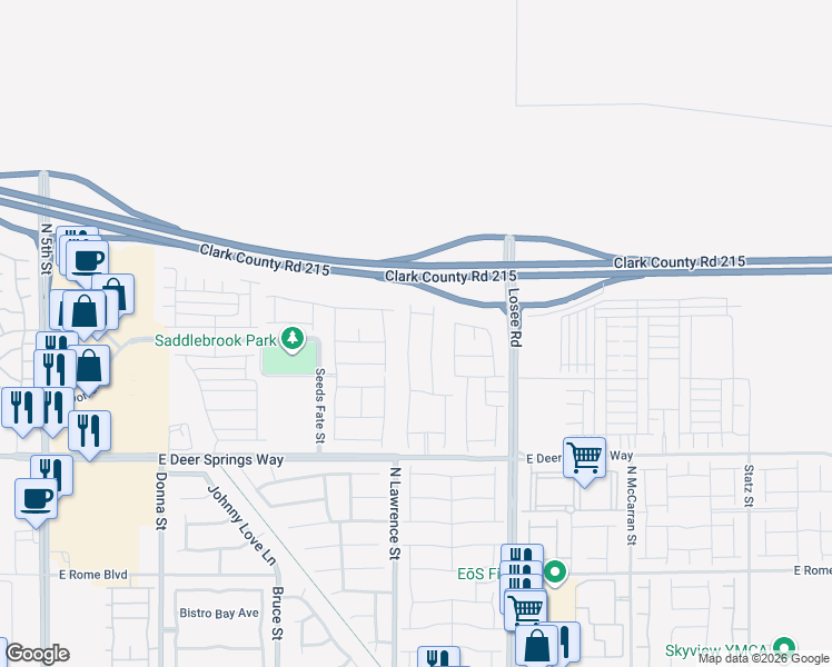 map of restaurants, bars, coffee shops, grocery stores, and more near 7006 Feather Hill Street in North Las Vegas