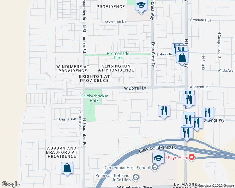 map of restaurants, bars, coffee shops, grocery stores, and more near 6944 Laurel Falls in Las Vegas