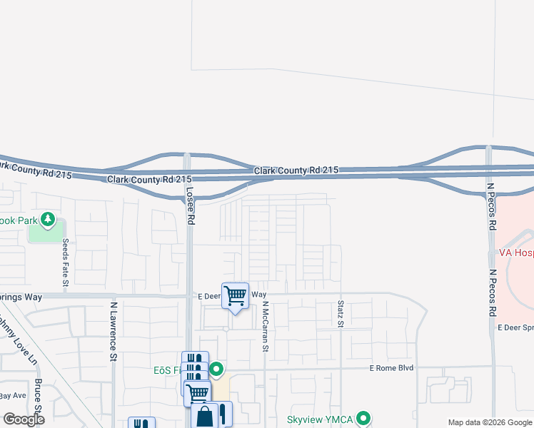 map of restaurants, bars, coffee shops, grocery stores, and more near 2681 Tuxedo Black Court in North Las Vegas