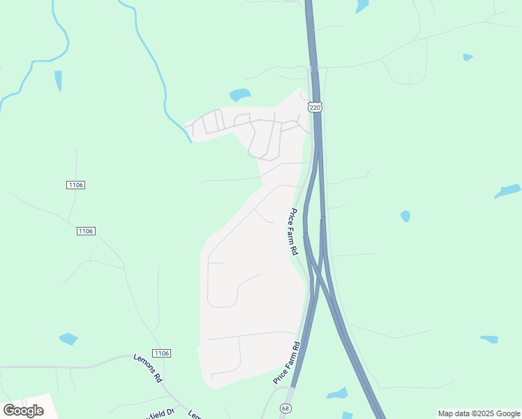 map of restaurants, bars, coffee shops, grocery stores, and more near 198 Twin Creeks Drive in Stokesdale