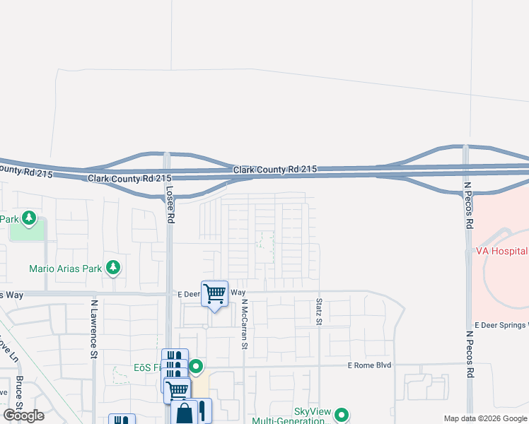 map of restaurants, bars, coffee shops, grocery stores, and more near 2757 Frosted Teal Avenue in North Las Vegas