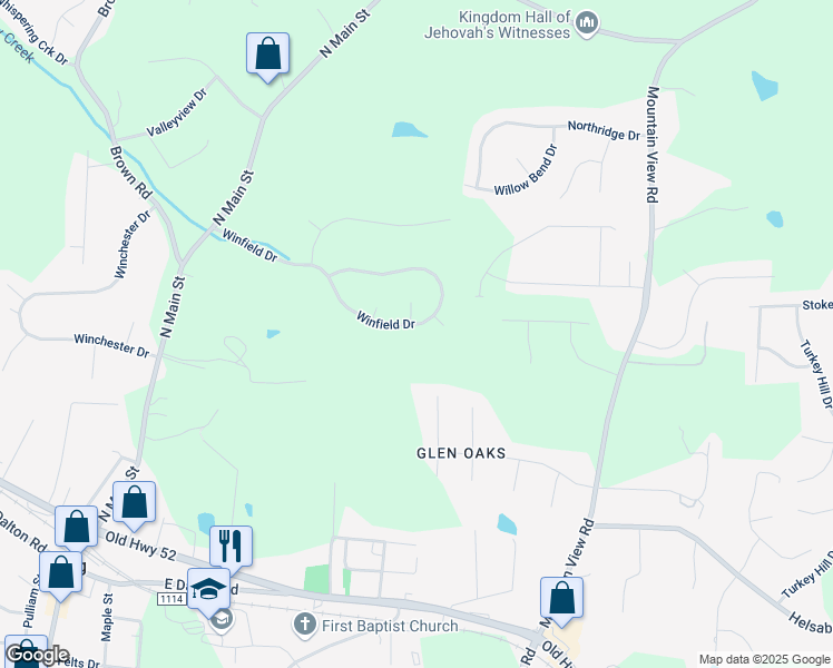 map of restaurants, bars, coffee shops, grocery stores, and more near 230 Winfield Drive in King