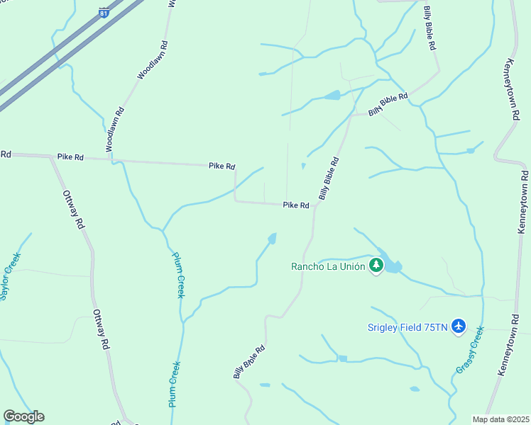 map of restaurants, bars, coffee shops, grocery stores, and more near 846 Pike Road in Greeneville