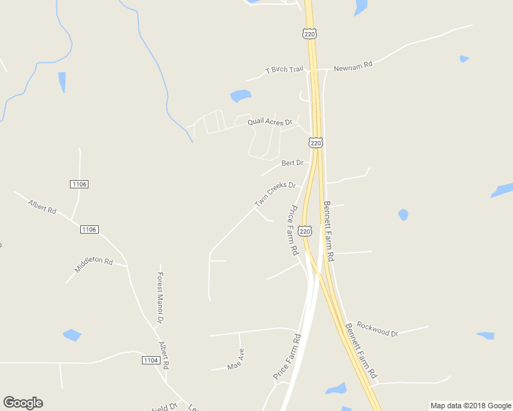 map of restaurants, bars, coffee shops, grocery stores, and more near 377 Twin Creeks Drive in Stokesdale