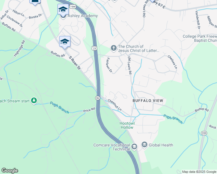 map of restaurants, bars, coffee shops, grocery stores, and more near 3132 Rocky Top Road in Johnson City