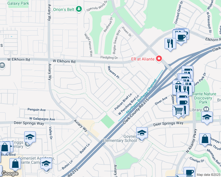 map of restaurants, bars, coffee shops, grocery stores, and more near 3713 White Lion Ln in North Las Vegas