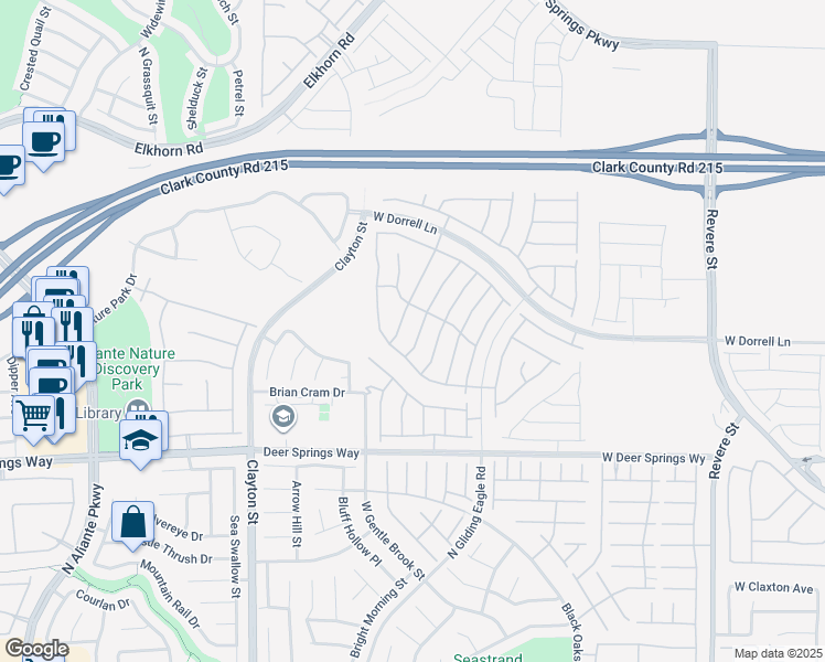 map of restaurants, bars, coffee shops, grocery stores, and more near 6943 Nash Tracks St in North Las Vegas