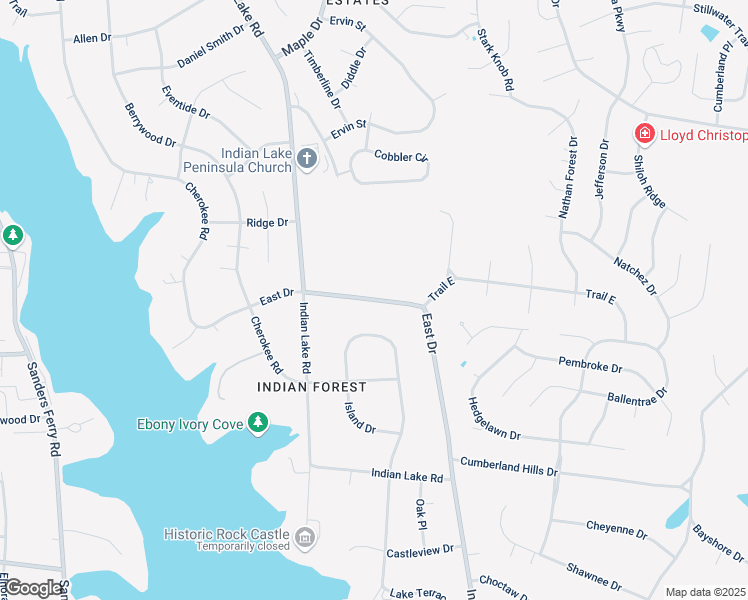 map of restaurants, bars, coffee shops, grocery stores, and more near 124 East Drive in Hendersonville