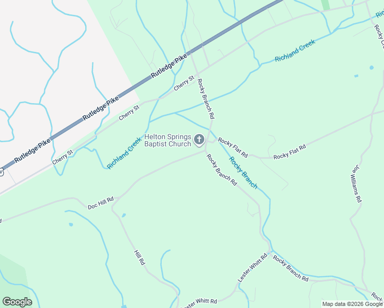map of restaurants, bars, coffee shops, grocery stores, and more near 154 Lazy Way in Rutledge